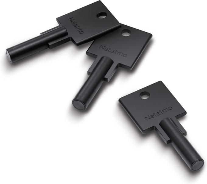 Netatmo Elektrisch deurslot - Slimme Sleutels - 3 sleutels - NFC-sleutel - Silver