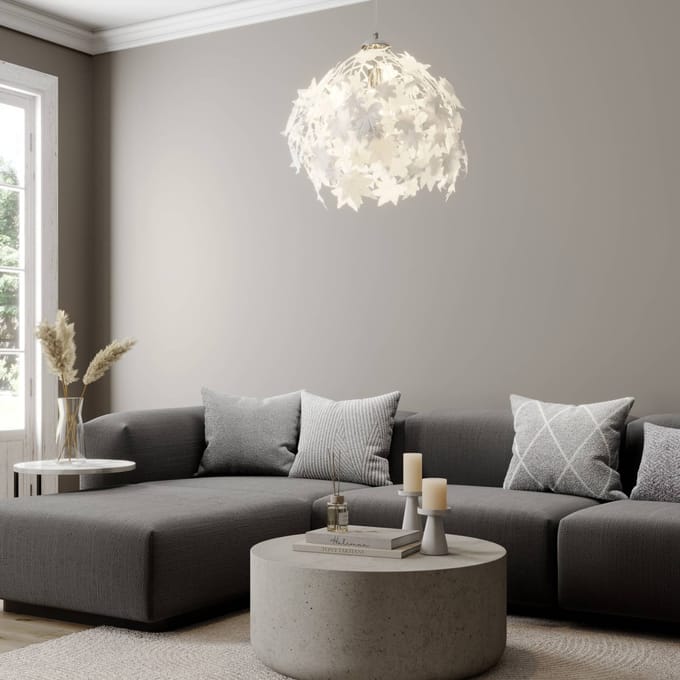 Lindby - Hanglamp - 1licht - Kunststof, metaal - E27 - wit, chroom
