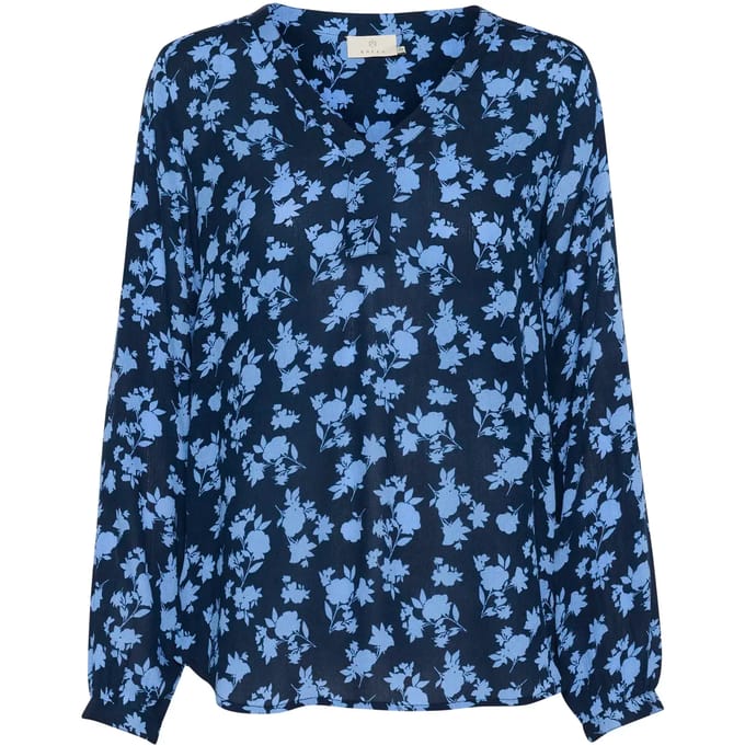 Dames longemouwen blouse met print KAFFE Amber