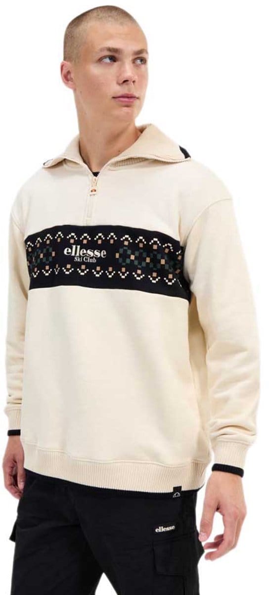Ellesse Sheridan Sweatshirt Met Halve Rits Beige M Man