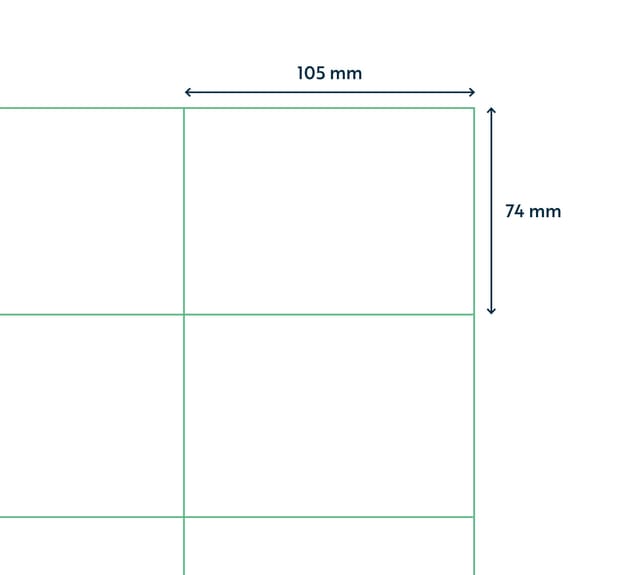Etiket Qbasic A4 1.000 vel 105x74 mm 8000 labels