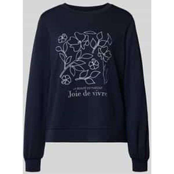 Sweatshirt met Labelprint Model 'BANU'