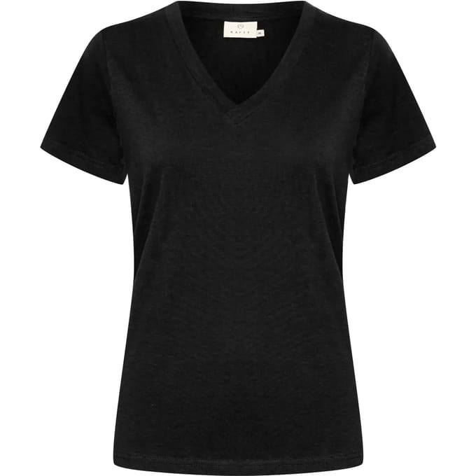 Dames-T-shirt met V-hals KAFFE Marin