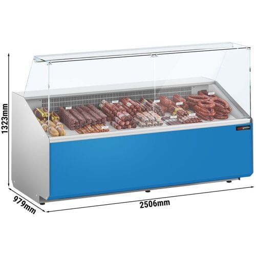 GGM Gastro Kühltheke - 2500mm - Frontblende Hellblau