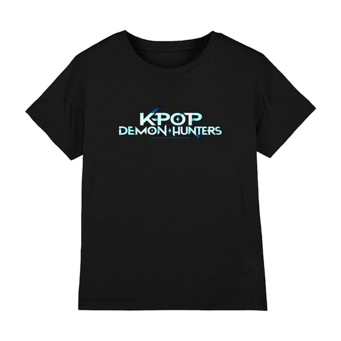 K-Pop Demon Hunters Kinderen/Kinderen Logo T-shirt (Zwart)
