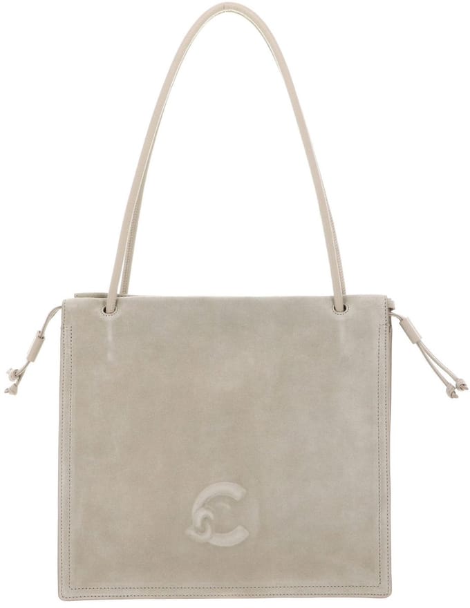 COCCINELLE Leren schoudertas Dulse Suede Handbag Sandshell / Sandshell beige