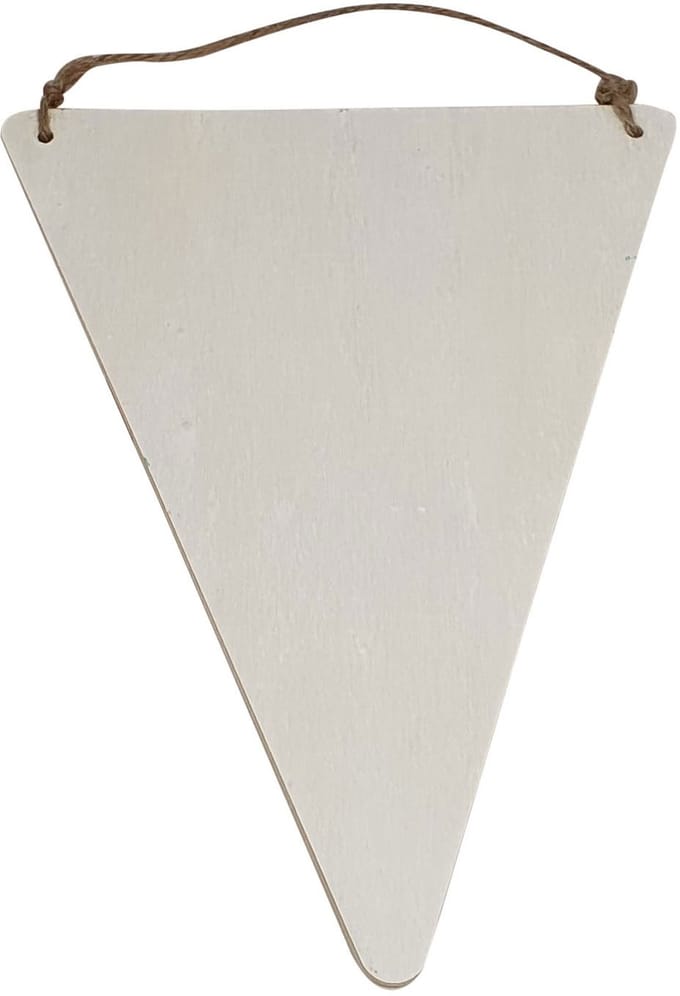 Playwood Wooden Flag Triangle with Hanger 19.5x15cm