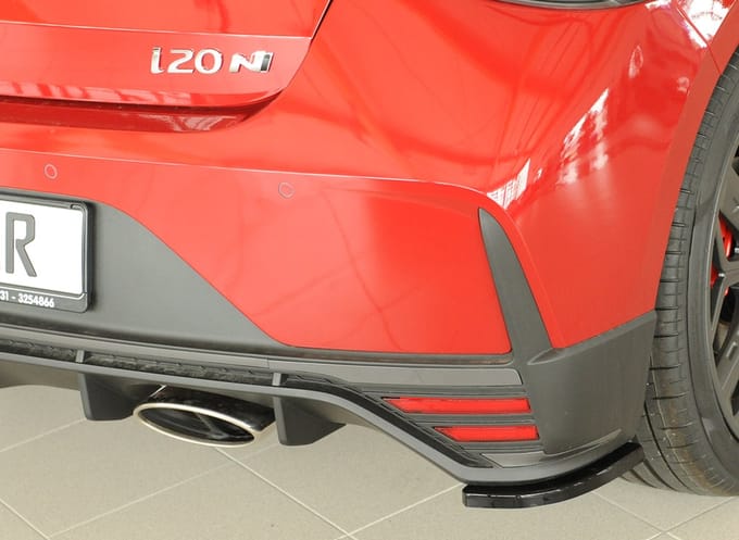 RIEGER - PERFORMANCE REAR DIFFUSER LIP - HYUNDAI I-20 N / N Line - GLOSS BLACK