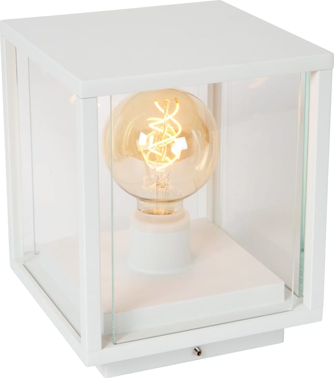 Lucide CLAIRE - Sokkellamp - 1xE27 - IP54 - Wit