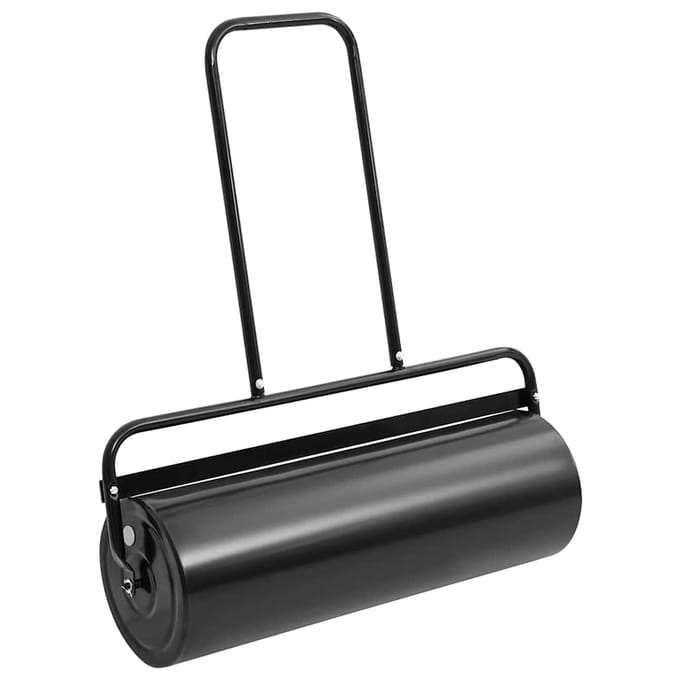 Tuin gazonroller met duwstang Zwart 63 L IJzer en Staal