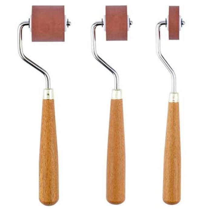 3-delige Rubber Roller Set voor Afdrukken en Stempelen | Kunst en Handwerk Tools