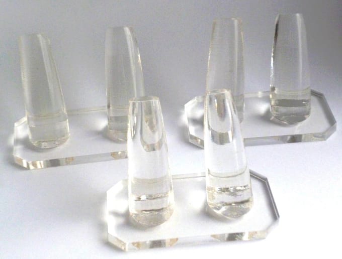 Ringenhouder sieraden - transparant (3 stuks)