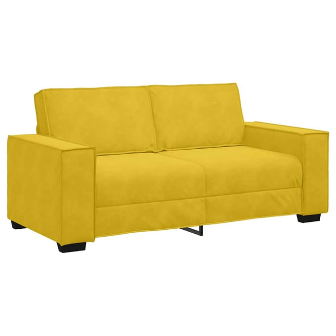 vidaXL - Tweezitsbank - 180x78x84 - cm - fluweel - geel