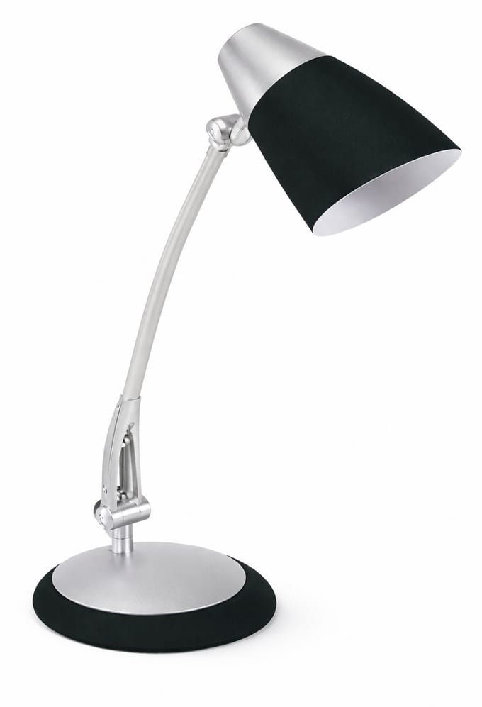 Alba - Tafellamp - Fluorescerend - Zwartgrijs - E27 - 55 cm