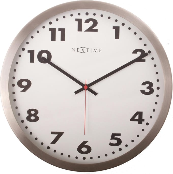 NeXtime Arabic - Klok - Rond - Aluminium - Ø25.7 cm - Wit