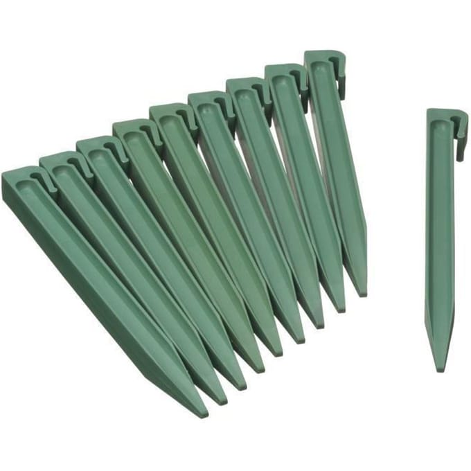 Haringen voor randafscheiding van gerecycled polyethyleen - NATURE - H26,7 x 1,9 x 1,8 cm - Groen