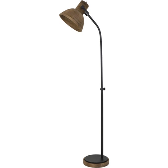 Light & Living Vloerlamp Imbert, donker bruin-mat zwart