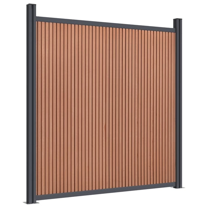 vidaXL - Schuttingpaneel - 180x186 - cm - HKC - bruin