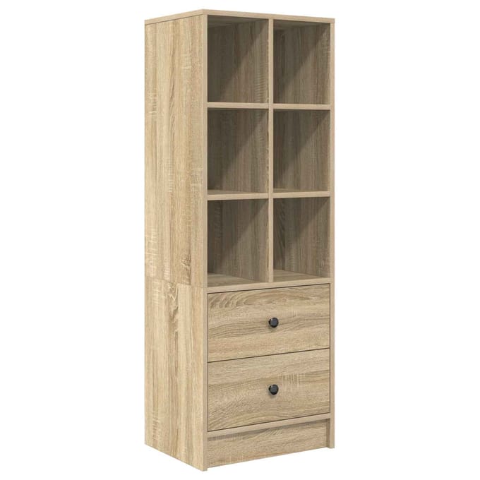 vidaXL - Highboard - met - lade - Sonoma - Eik - 45,5 - x - 34 - x - 127 - cm