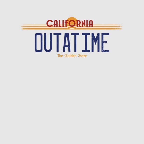 Back to the Future Outatime Plate Dames T-shirt - Grijs - M