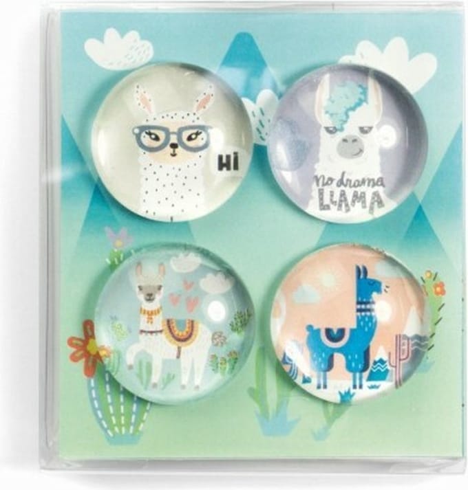 Magnet Eye - Llama - set of 4 assorted