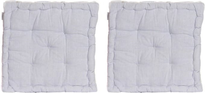 Items Vloerkussen Kenya - 2x - Lila - katoen - 40x40x8 cm - Extra dik grond zitkussen/matraskussen
