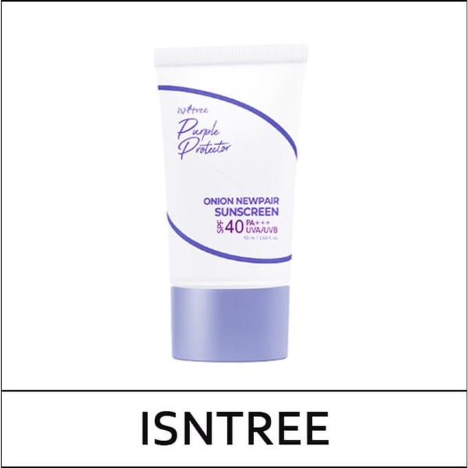 ISNtree, Purple Protector, Onion New Fair Sunscreen, SPF 40, 50 ml (1.69 fl oz) white
