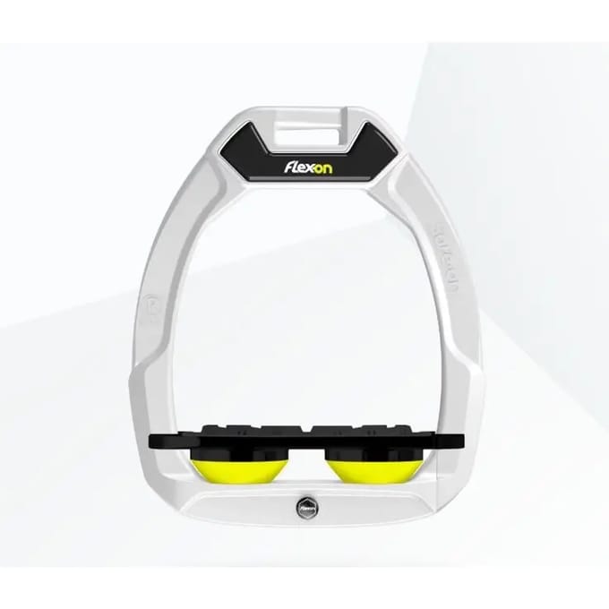 Veiligheidseisen voor paardrijden Plat Grip Wit/ZWart/Geel Flex-On Safe-On