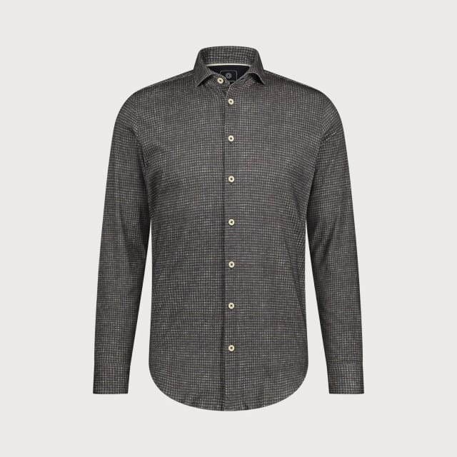 Blue Industry Overhemd Print Bruin - Maat 38 - Heren - Overhemden Casual