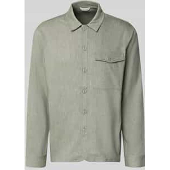 regular fit overhemdjack met kentkraag model 'BRO'
