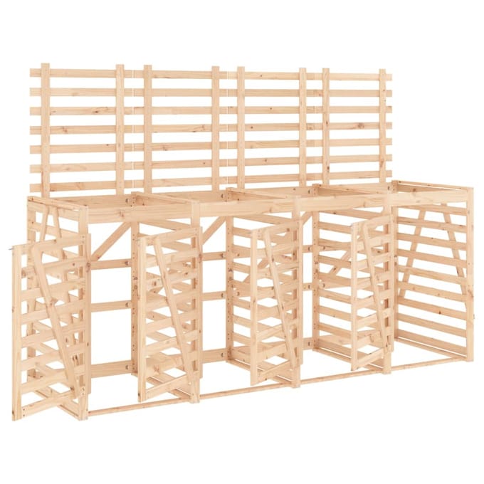 vidaXL - Containerberging - viervoudig - massief - grenenhout