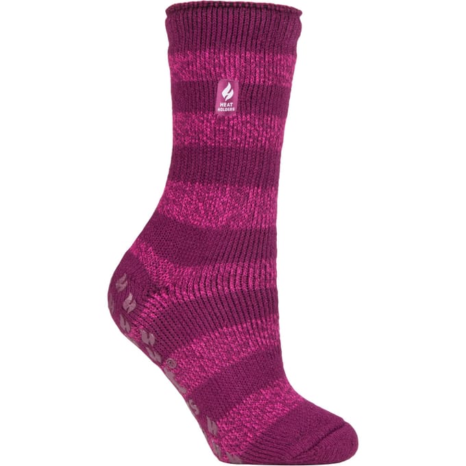 Heat Holders Dames Winter Thermische Slipper Sokken - Deep Fuchsia / Berry (Sevilla)