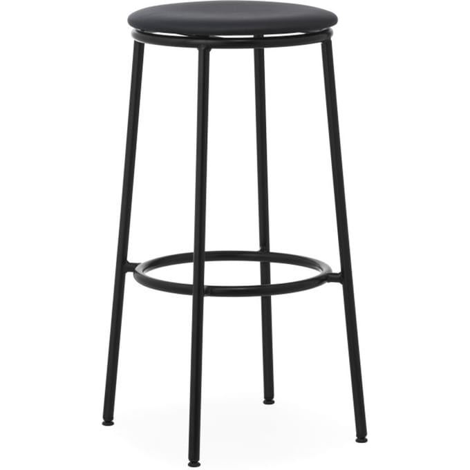 Normann Copenhagen Circa Barkruk  - zwart (Leder) - 75 cm