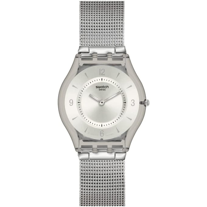 Montre Femme Swatch METAL KNIT Core SS08M100M, Grise
