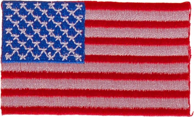 Strijkapplicatie 8x5cm vlag Amerika
