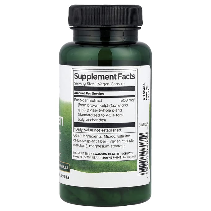 Extrait de Fucoïdane, 500 mg, 60 capsules végétales