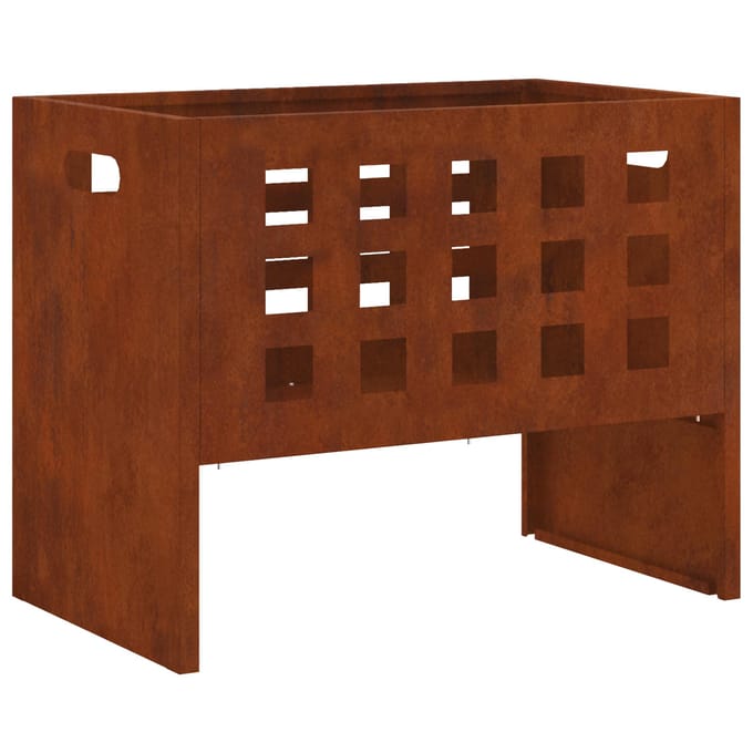 vidaXL - Vuurkom - Bruin - 50 - x - 30 - x - 40 - cm - Staal
