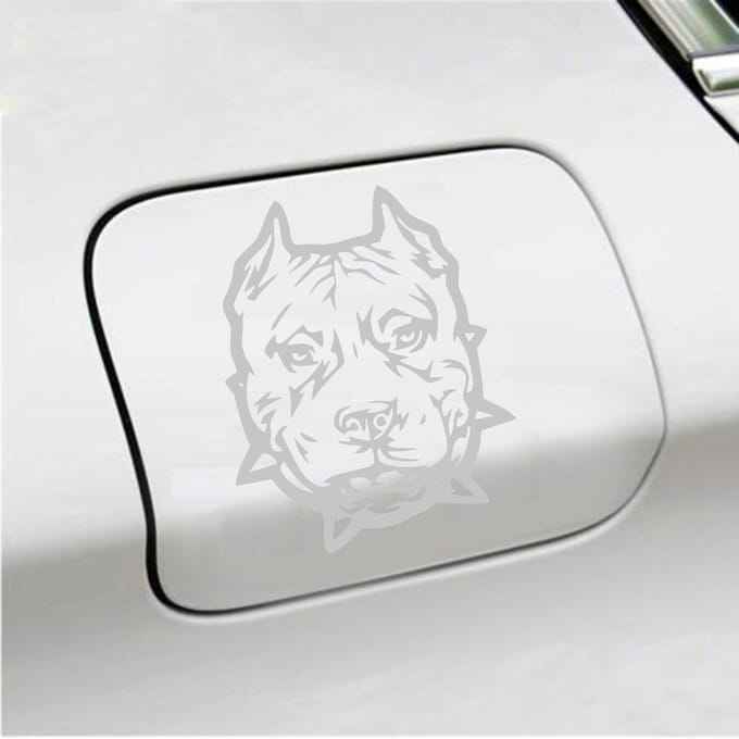Bumpersticker - Hond - 12,3 X 10 - Licht Grijs