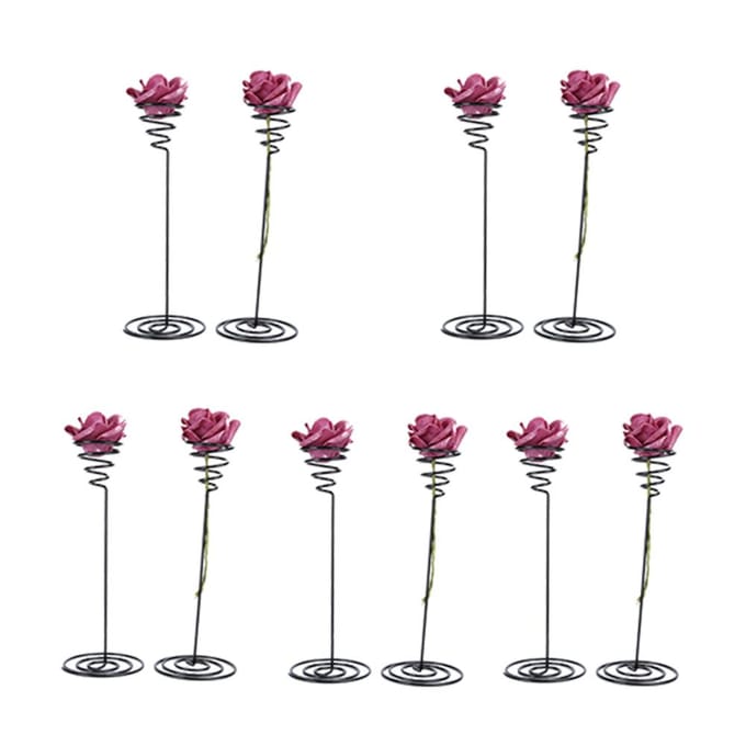 10 stuks tafelmodel plantenbak, modieuze luchtplantstandaard, containerdisplayrek black