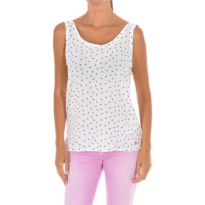 Dames V-hals strapless blouse C5022