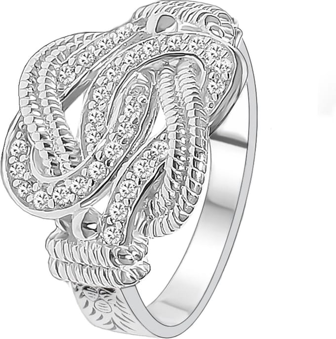 Juwelier Zwartevalk zilveren mattenklopper ring 21.220-3/17¾