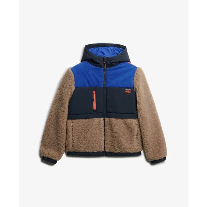 Superdry Fleece Jas Bruin,Blauw S Vrouw