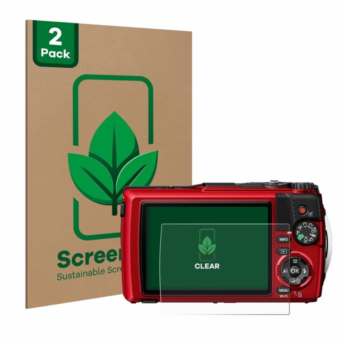 2 Stuks Screenprotector voor Olympus OM System Tough TG-7 / Tough TG-6 - Hoogwaardige Beschermfolie transparant