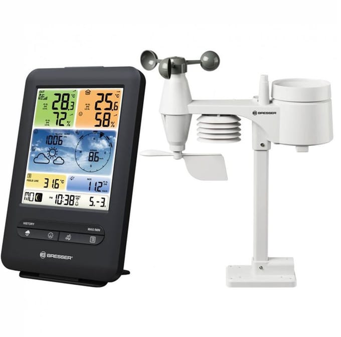 Bresser Optik 5in1 Profi-Sensor V 7002585 Draadloos weerstation Verwachting voor 1 dag Aantal sensoren max.: 7