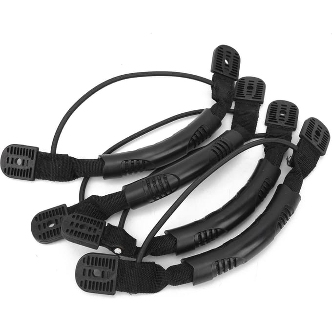 Poignée de canoë en sangle plastique nylon avec jeu de boutons fixes à vis pour canoë dugout black