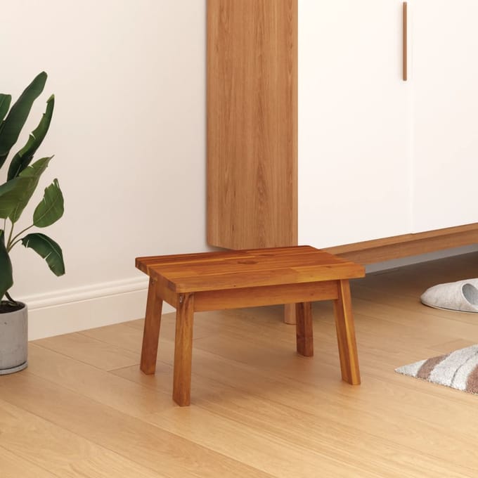 vidaXL - Opstapkruk - 38x26x22 - cm - massief - acaciahout
