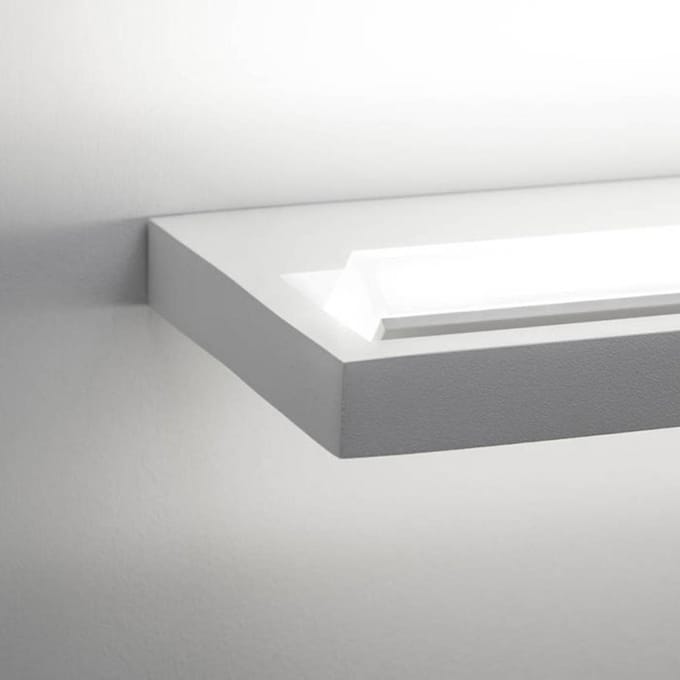 Stilnovo LED wandlamp Tablet W1, breedte 66 cm, wit