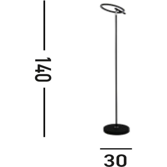 Searchlight Space LED vloerlamp, zwart, metaal