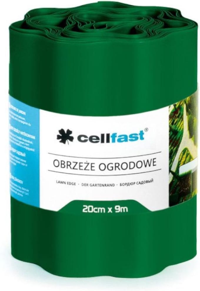 Cellfast  - Tuinhekken 20cm x 9m golvende tuinrand - Donkergroen