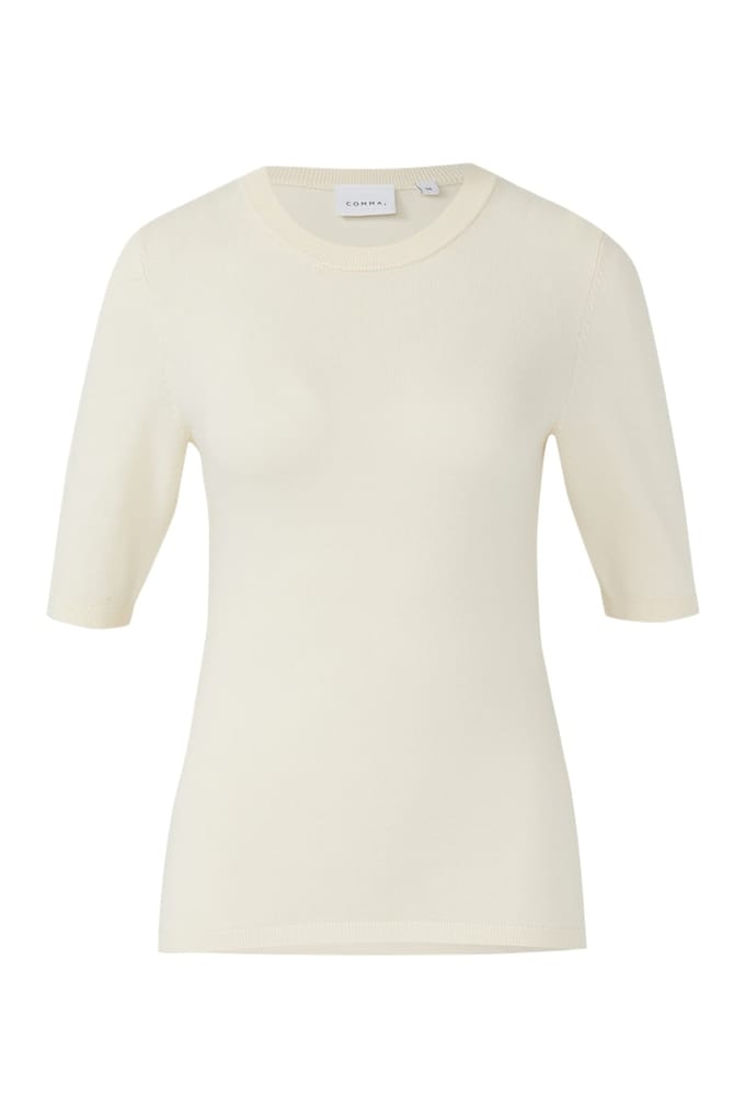 Comma Pullovers Offwhite Maat: 42 | Longsleeves Outlet | Dames | Wit
